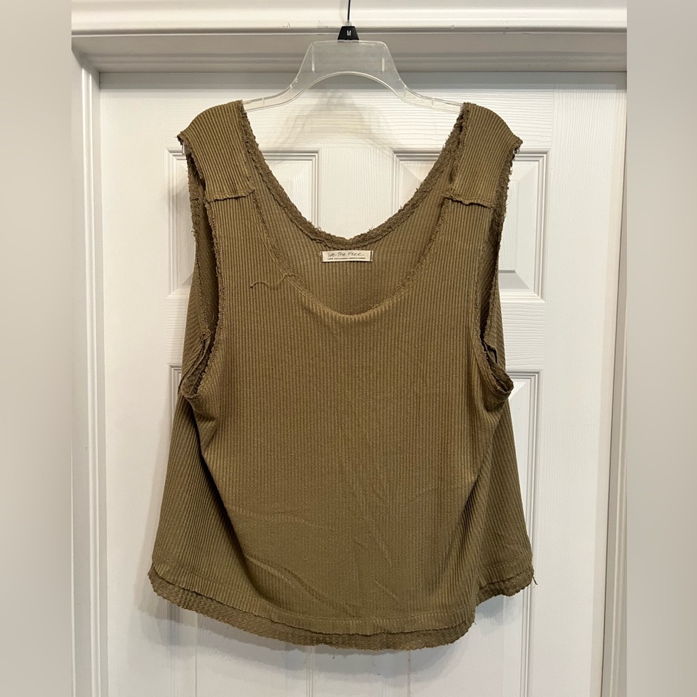 Olive green free people flowy tank